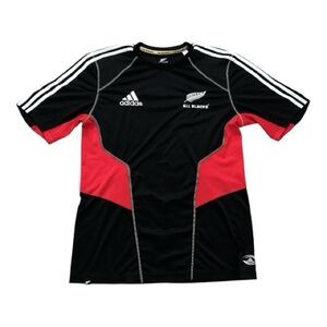All Blacks New Zealand 2011 rugby training shirt jersey Adidas SEE MEASUREMENTS